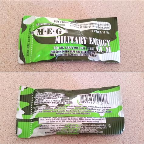 Caffeine Gum Military Energy Gum : r/mildlyinteresting