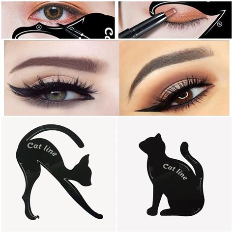 2 In 1 Cat Eyeliner Stencil Multifunction Eye Stencil Cat Eyeliner Stencil For Eye Liner ...