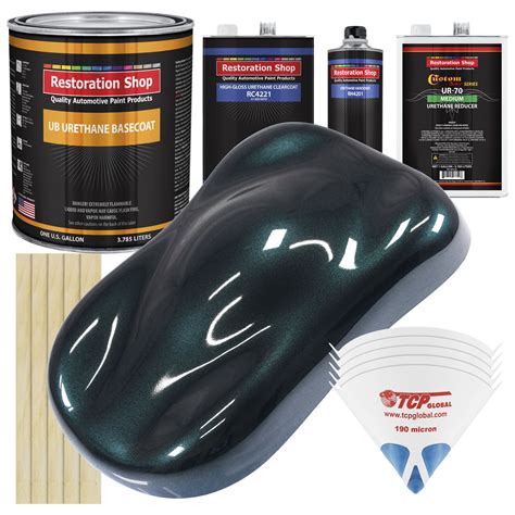 Dark Turquoise Metallic Gallon URETHANE BASECOAT CLEARCOAT Car Auto ...