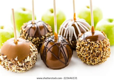 Hand Dipped Caramel Apples Decorated Halloween Stock Photo (Edit Now) 223646131