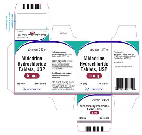 Midodrine - FDA prescribing information, side effects and uses