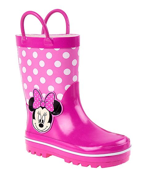 Take a look at this Fuchsia Dot Minnie Mouse Rain Boot today! | Boots, Rain boots, Kids rain boots