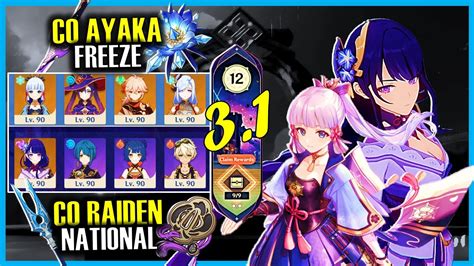 NEW 3.1 Enemies First Try Spiral Abyss Floor 12 - Ayaka Freeze + Raiden ...