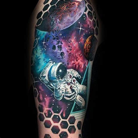 60 Nebula Tattoo Designs For Men - Interstellar Cloud Ideas | Nebula tattoo, Planet tattoos ...