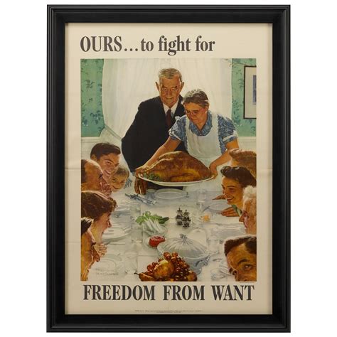 "Four Freedoms" Set of 4 Norman Rockwell World War II Bond Posters ...