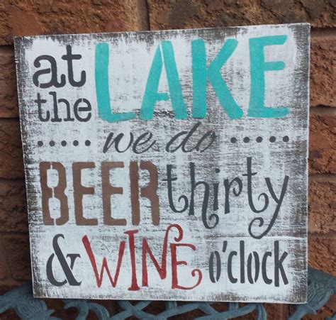 LAKE HUMOR SIGN | Beach signs, House warming gifts, Wine signs