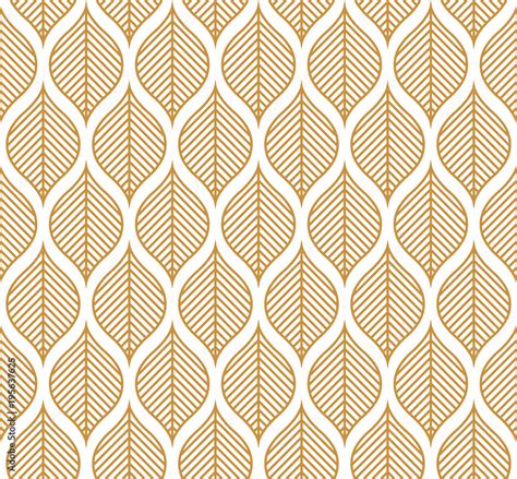 Vector Geometric Leaf Seamless Pattern. Abstract leaves texture. Stock Vector | Adobe Stock