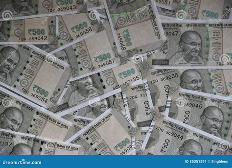 New Indian 500 Rupee Currency Notes, Whole Background Stock Image - Image of expense, design ...