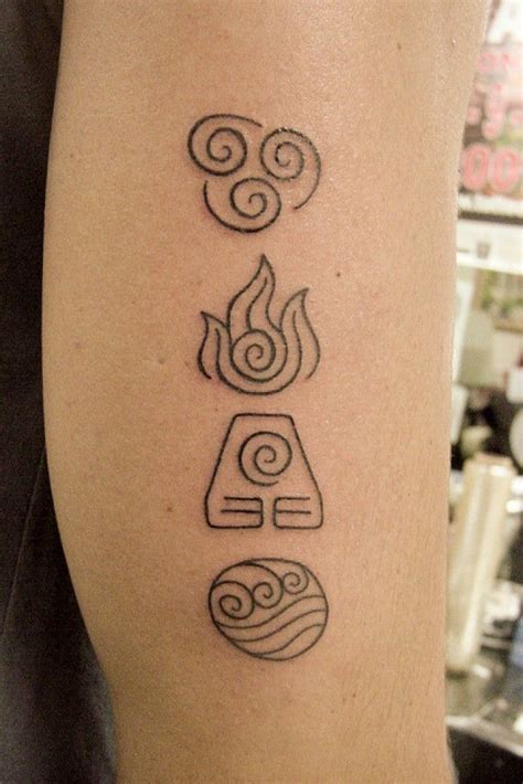 Avatar Legend Of Aang | Tatuajes de los cuatro elementos, Tatuaje de astrología, Tatuaje de fuego