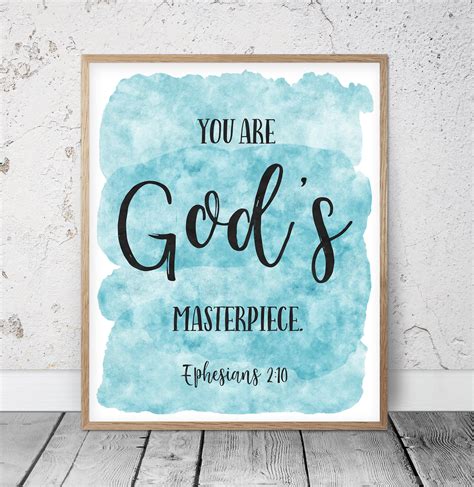 You Are God's Masterpiece Ephesians 2:10 Bible Verse | Etsy