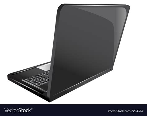 Back laptop Royalty Free Vector Image - VectorStock