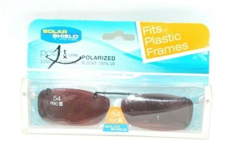 Solar Shield Polarized Clip Ons 54 rec B New | eBay