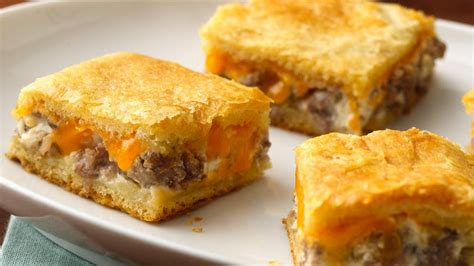 Sausage and Cheese Crescent Squares recipe from Pillsbury.com