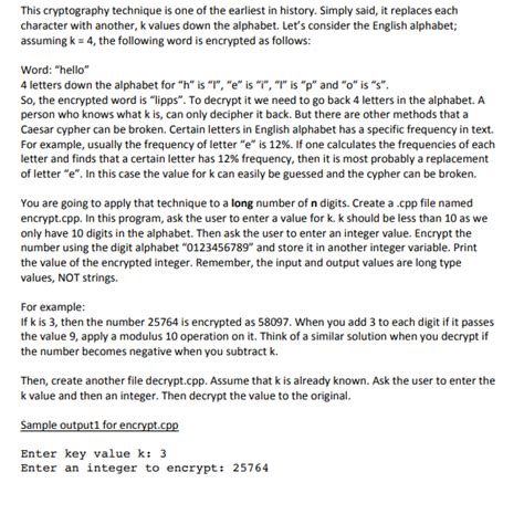 Solved This cryptography technique is one of the earliest in | Chegg.com