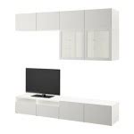 BESTO TV cabinet, combin / glass doors - white Lappviken / Sindwick ...