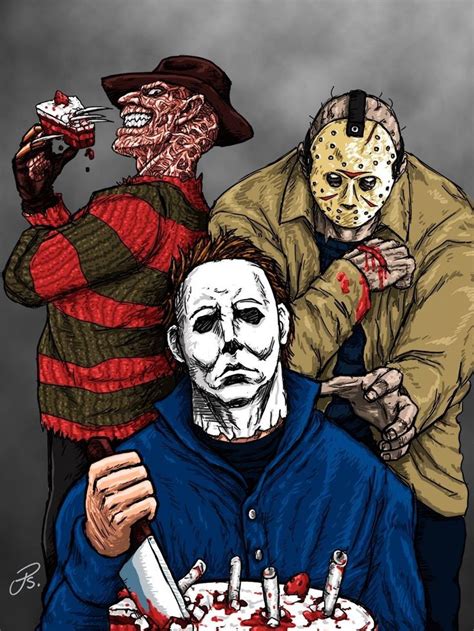 Pin by Emily on Slashers | Horror movie art, Horror cartoon, Horror ...