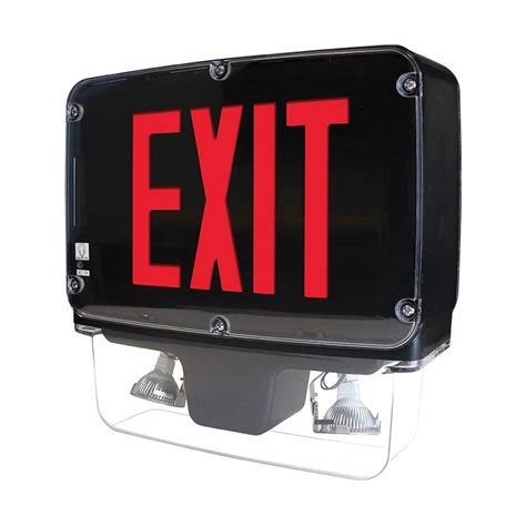 Barron Lighting NXFC-2 LED Double-Face Exit Sign Combo with NEMA 4X ...