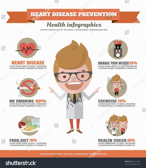 Heart Disease Prevention Infographics Stock Vector 268114781 : Shutterstock