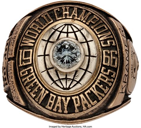 1966-67 Green Bay Packers Super Bowl I Championship Ring Presented to ...