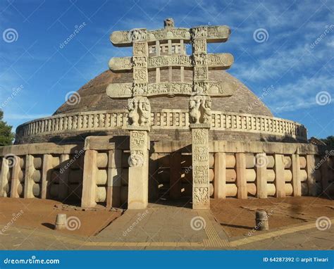 SANCHI stock photo. Image of famous, sanchi, ancient - 64287392