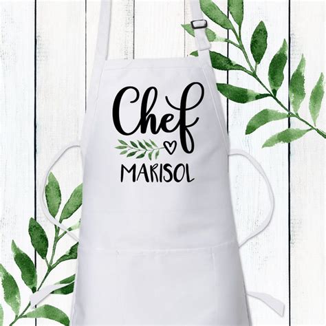 Personalized Chef Aprons for Girls and Women Christmas | Etsy