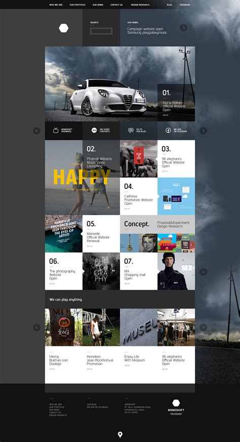 monoshift official website design on Behance