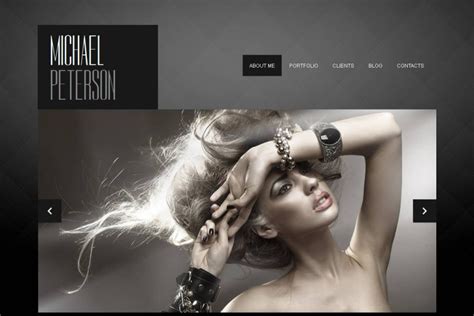 Dark Portfolio Website Template with a Photo Slider - MotoCMS