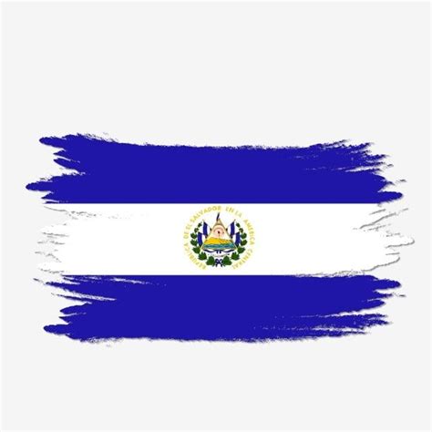 Pincel De El Salvador Bandera Transparente Acuarela Pintada PNG ...