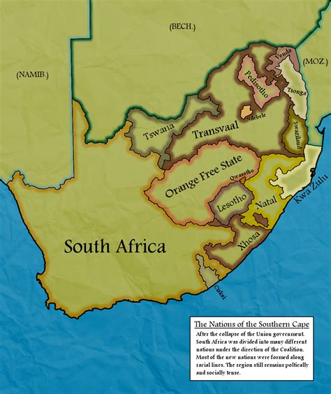 Balkanised South Africa - map by Neethis on DeviantArt