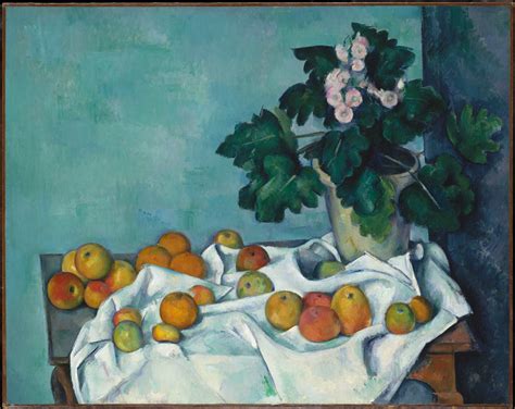 Cezanne Still Life With Basket Of Apples