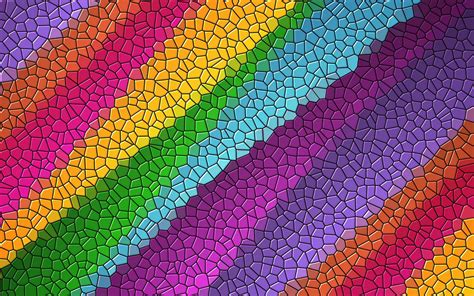 Download Mosaic Rainbow Abstract Colors HD Wallpaper