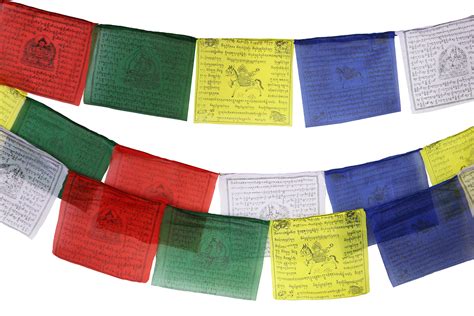 Tibetan Prayer Flags Handmade In Nepal Windhorse Mixed Deity Flag Affirmation 10 Flags ...