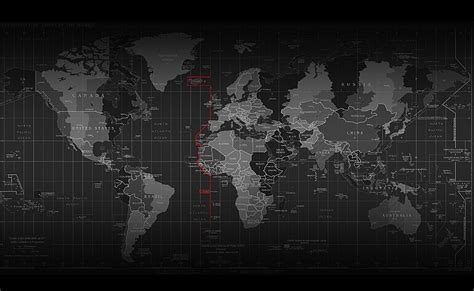 HD wallpaper: Time Zone Map, gray and black world map wallpaper, Aero ...