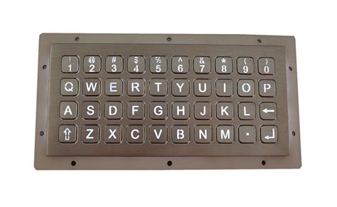 Alphanumeric 40 Buttons Stainless Steel Backlit Keypad Panel Mount Dot ...