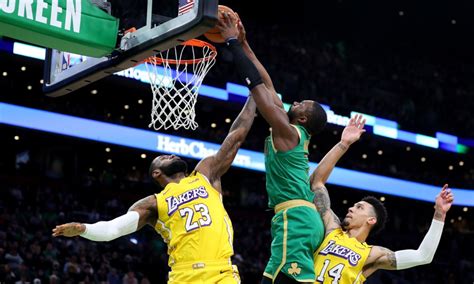 Lakers vs. Celtics: Jaylen Brown posterized LeBron James on power dunk