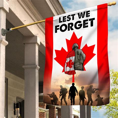 Remembrance Day Canada Lest We Forget Flag - Top Personalized