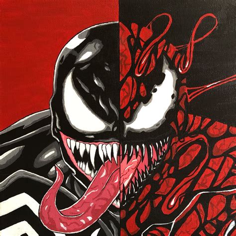 VENOM x CARNAGE | Spiderman art, Art, Nature art painting