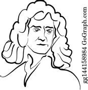 1 Isaac Newton Modern Vector Drawing Clip Art | Royalty Free - GoGraph