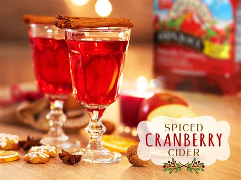 Spiced Cranberry Cider Recipe: In a large pot, combine 2 quarts apple cider, 6 cups cranberry ...