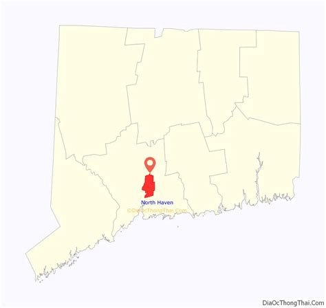 Map of North Haven CDP, Connecticut - Thong Thai Real