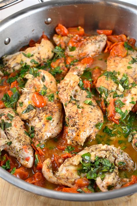 Tomato Basil Chicken Recipe – 1 Point - LaaLoosh