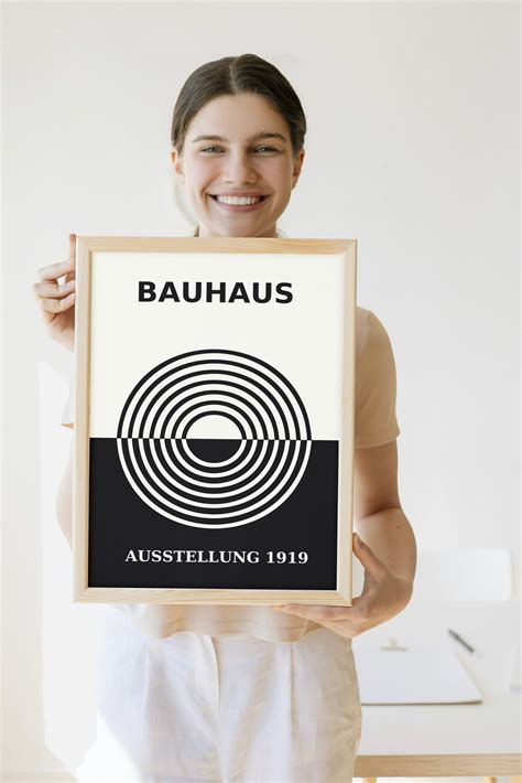 Modern Bauhaus Wall Art Set of 2 Printable Black White Decor for Office or Home,trendy Bauhaus ...
