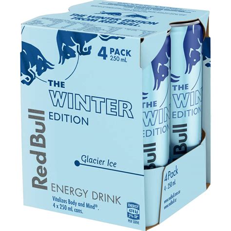 Red Bull Winter Edition Glacier Ice 250ml X4 Pack | Woolworths