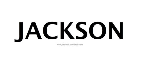 Jackson Name Tattoo Designs