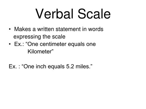 Verbal Scale Map