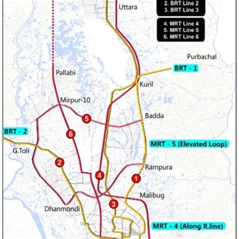 Route Map of MRT line 6 in Dhaka | Download Scientific Diagram