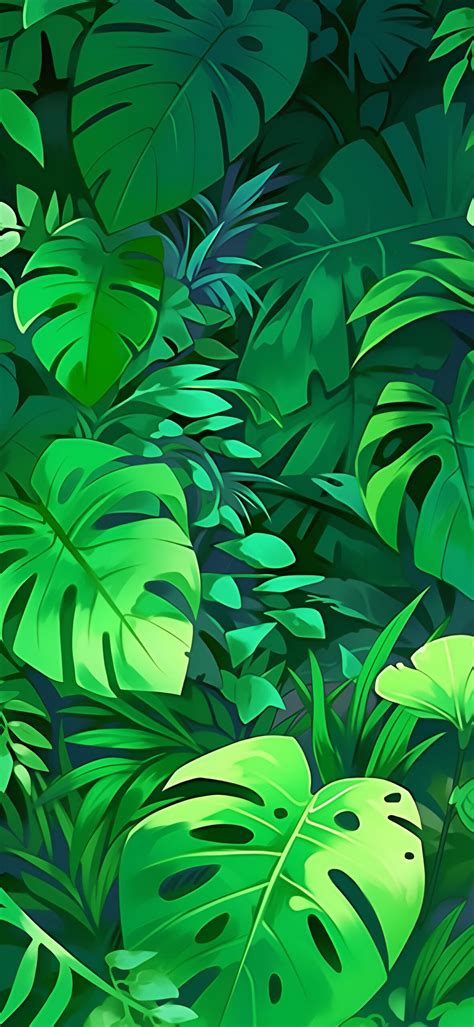 Lush Jungle Greenery Art Wallpapers - Free Nature Wallpapers HD