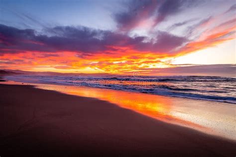 Ocean Reflections of a Sunset Over Monterey Bay Stock Image - Image of ...