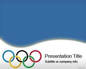 Olympic Rings PowerPoint Template is a free PPT template designed for Olympic Games Microsoft ...