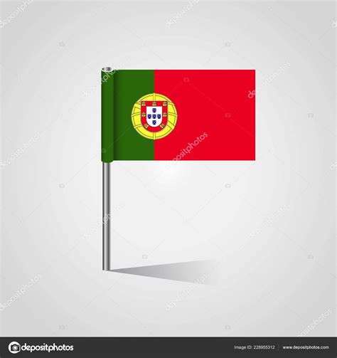 Portugal Flag Map Pin Stock Vector by ©Flatart 228955312